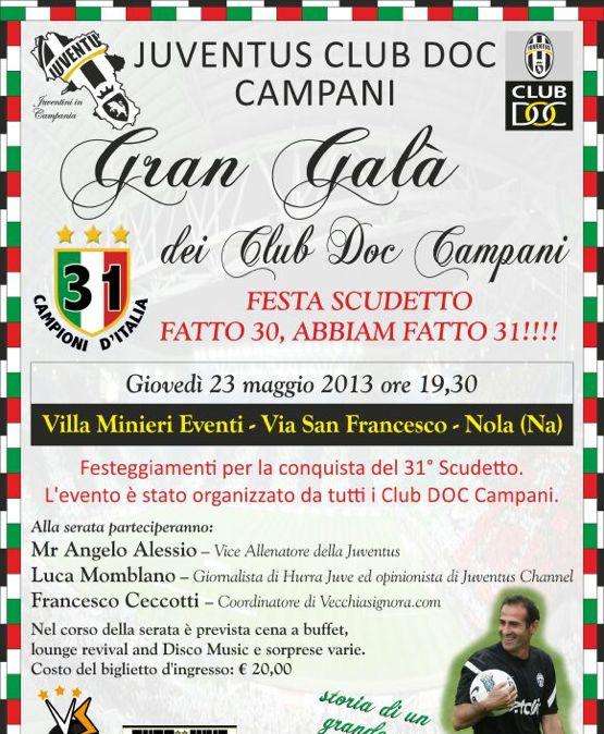 Domani Gran Gala dei club Campani con Angelo Alessio il 23 maggio. Ultimi posti disponibili