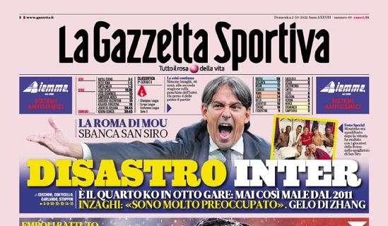Gazzetta - Disastro Inter, Juve alla prova del 9