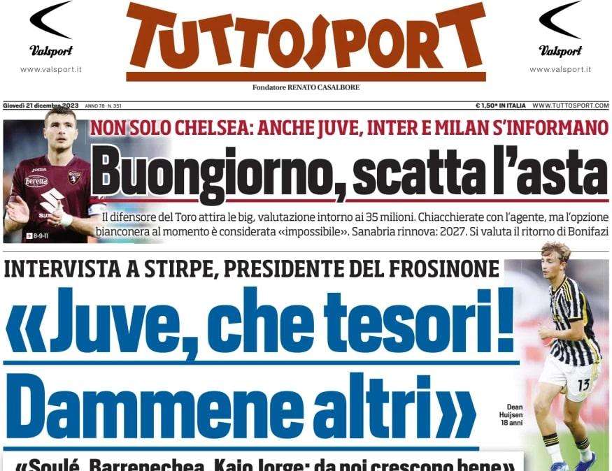 Tuttosport - Stirpe: "Juve, che tesori! Dammene altri”