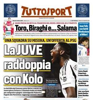 Tuttosport - La Juve raddoppia con Kolo