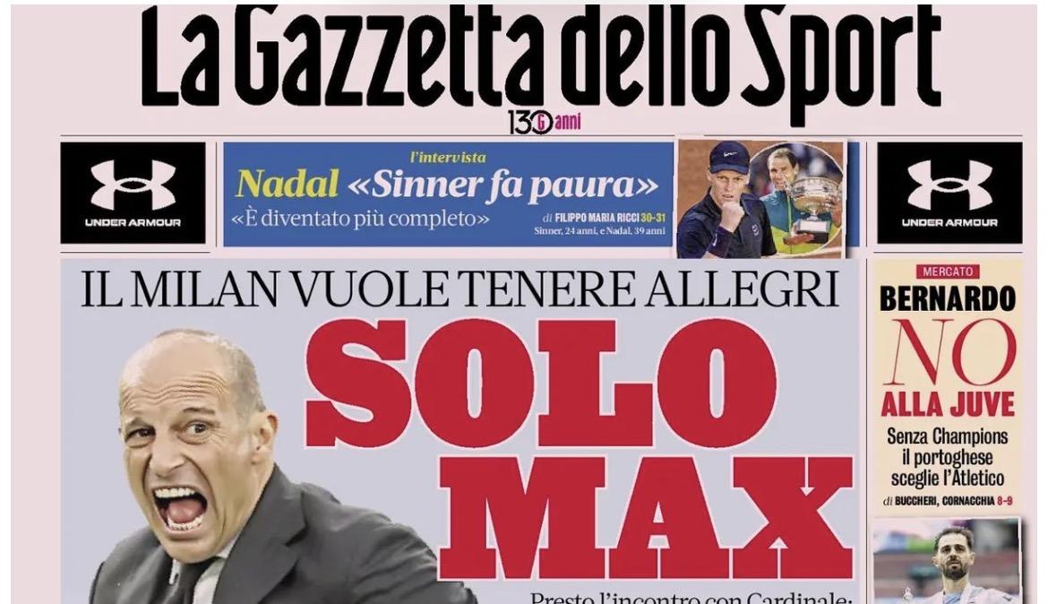 Milan, Allegri aspetta il confronto con Cardinale, Bernardo più lontano 