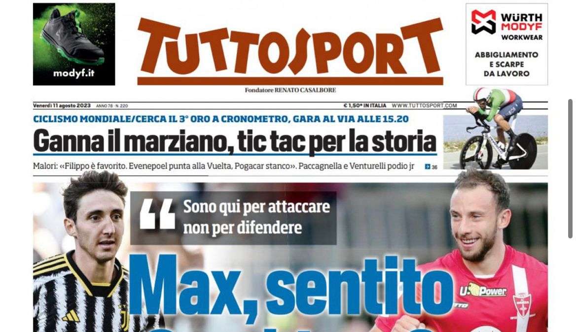 Tuttosport - Max, sentito Cambiaso? Juve su Carlos Augusto