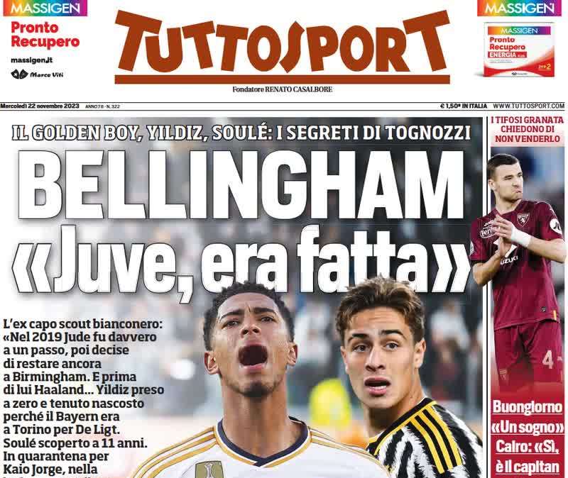 Tuttosport - Bellingham, era fatta con la Juve 