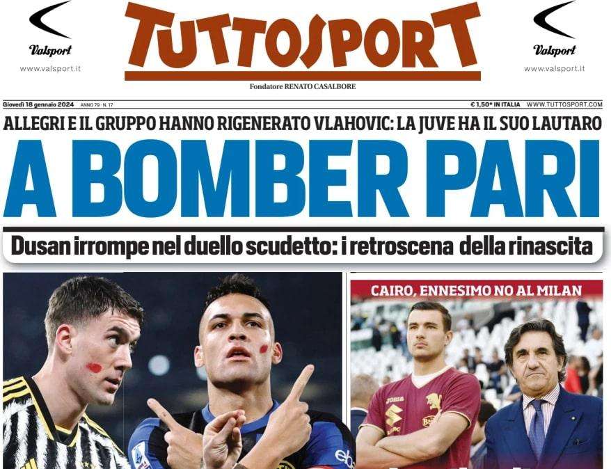 Tuttosport - A bomber pari