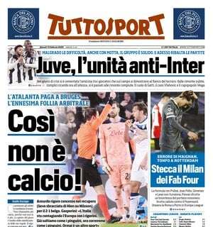 Tuttosport - Juve, L’Unità anti Inter 