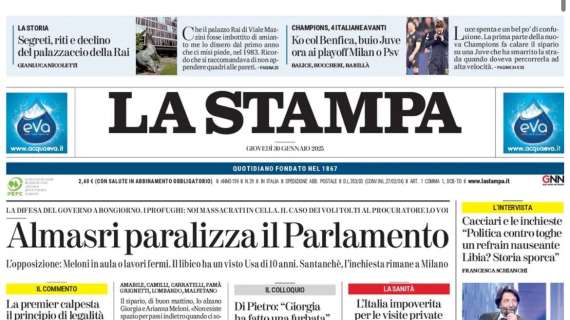 La Stampa - Buio Juve