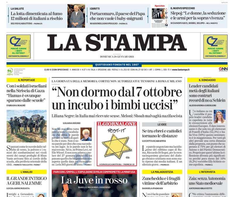La Stampa - La Juve in rosso 