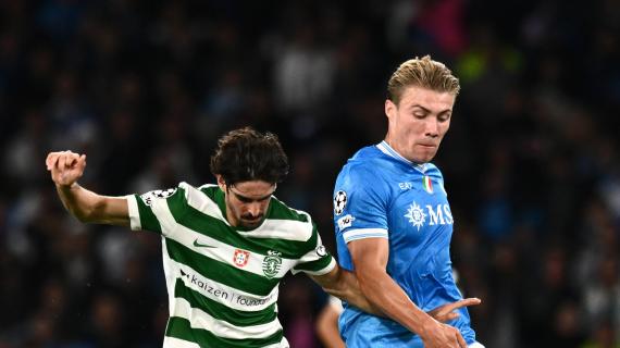 Assist di De Bruyne e gol di Hojlund: Napoli-Sporting 1-0 al 45'
