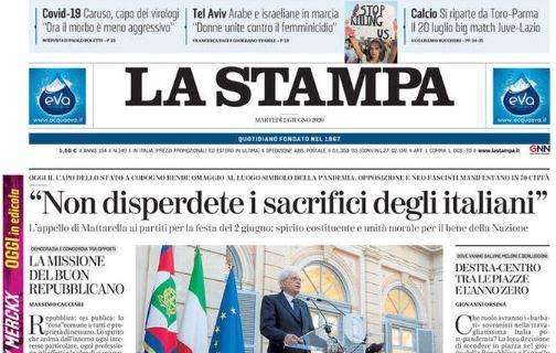 La Stampa - La sfida tra Juve e Lazio il 20 luglio 
