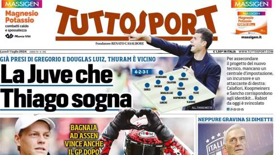 Tuttosport - La Juve che sogna Thiago Motta