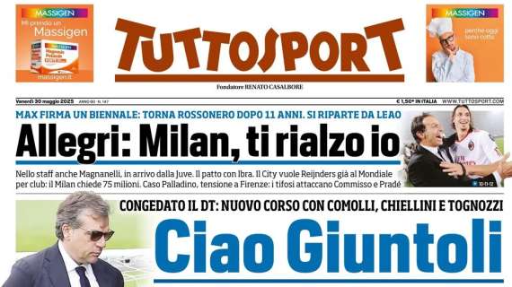 Tuttosport - Ciao Giuntoli, Juve su Gasp
