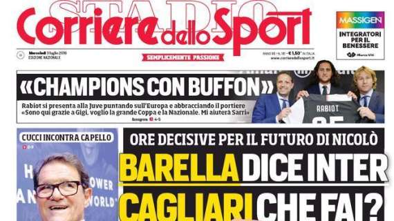 Corsport - Rabiot si presenta: "Champions con Buffon". Barella dice Inter. Capello: "Juve favorita per la Champions"