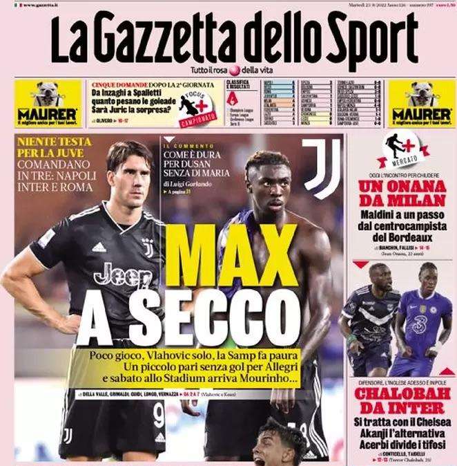 Gazzetta - Max a secco