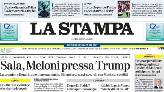 La Stampa - Torino, solo un pari ed ora arriva la Juventus 