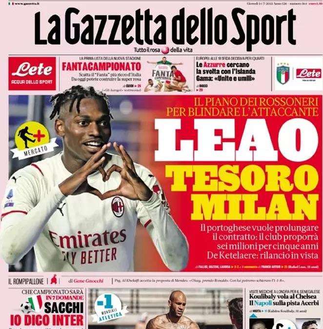Gazzetta - Leao tesoro Milan 