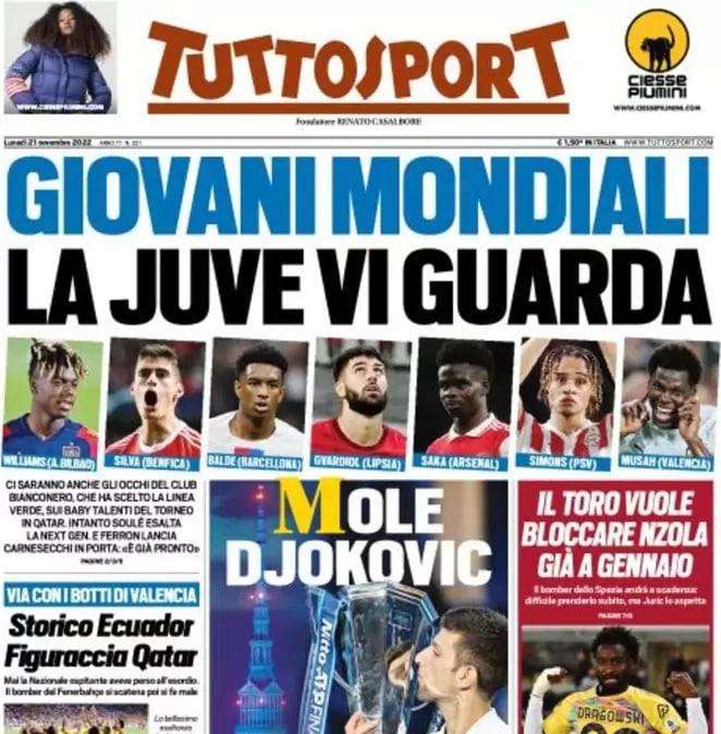 Tuttosport - Giovani mondiali, la Juve vi guarda 