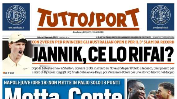 Tuttosport - Motta, Conte da regolare 