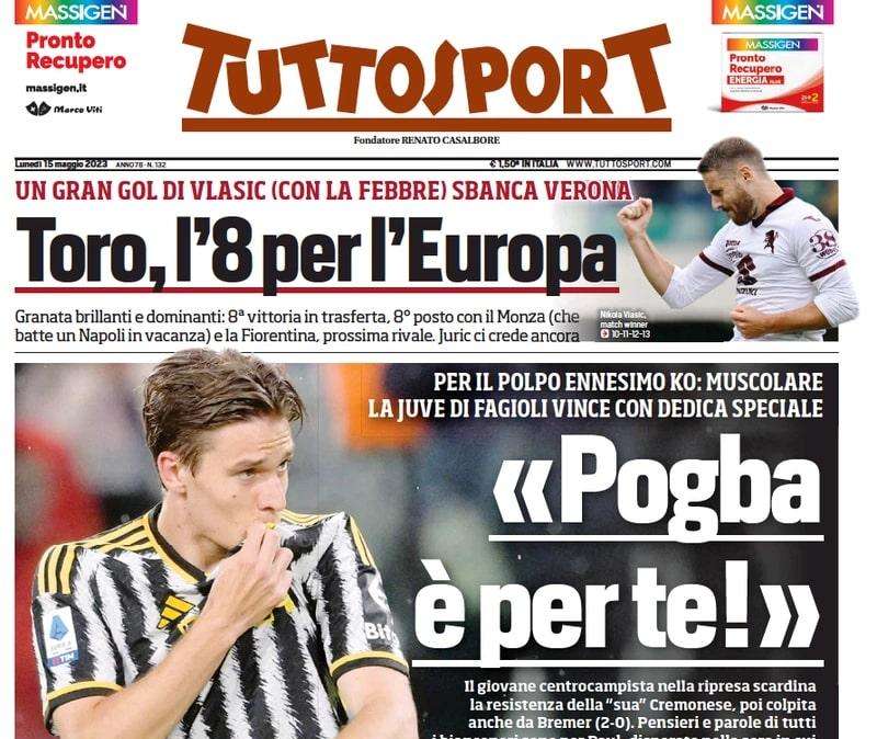 PRIMA PAGINA TUTTOSPORT - Juve, ti levano l'Europa! È certa una nuova penalizzazione