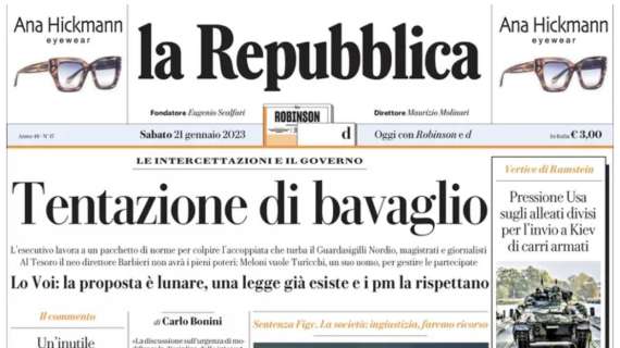 Repubblica - Stangata per la Juve 