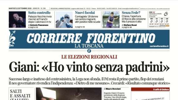 Corriere Fiorentino - Chiesa, Commisso apre alla cessione. Ma il prezzo è alto