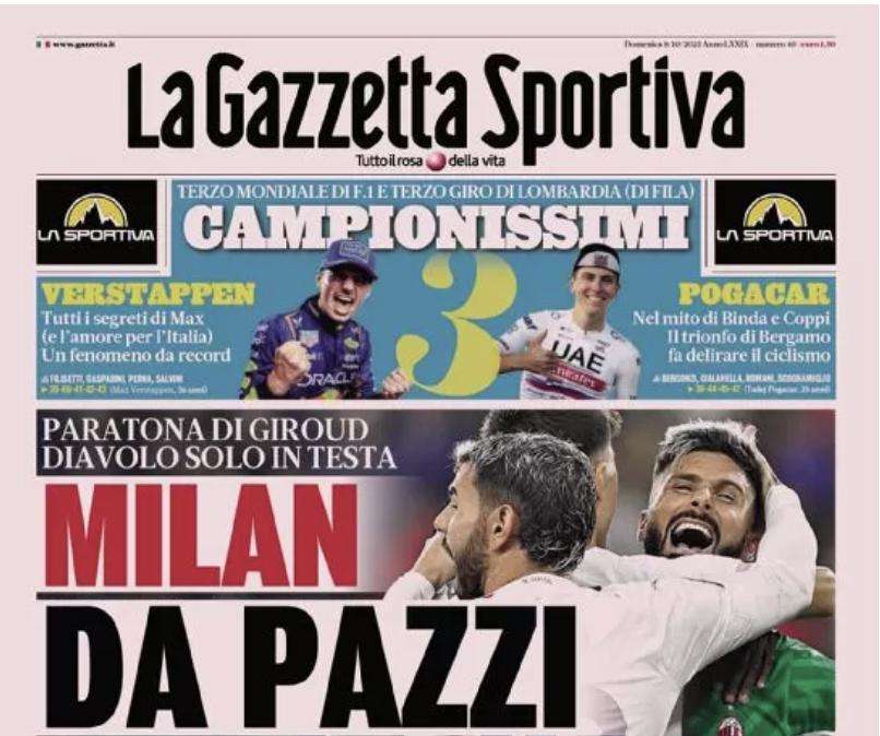 Gazzetta - La Juve dietro l’angolo