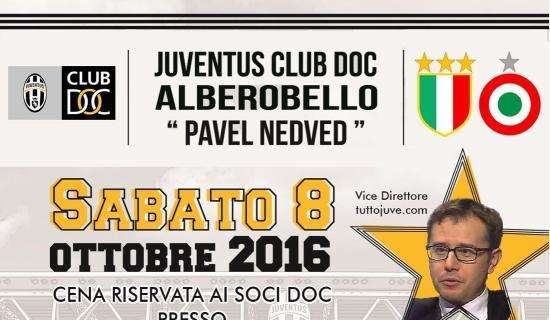  8 ottobre, grande festa Juventus Club Alberobello con Torricelli, Balzarini e Tuttojuve
