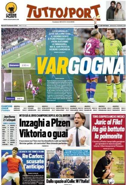 Tuttosport - Vargogna