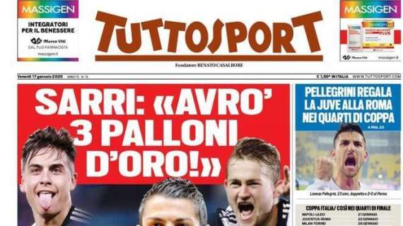 Tuttosport - Sarri: "Avrò 3 Palloni d'Oro!"