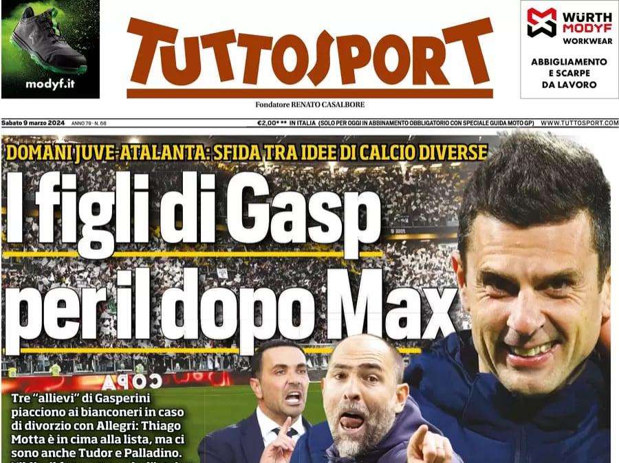 Tuttosport - I figli di Gasp per il dopo Max