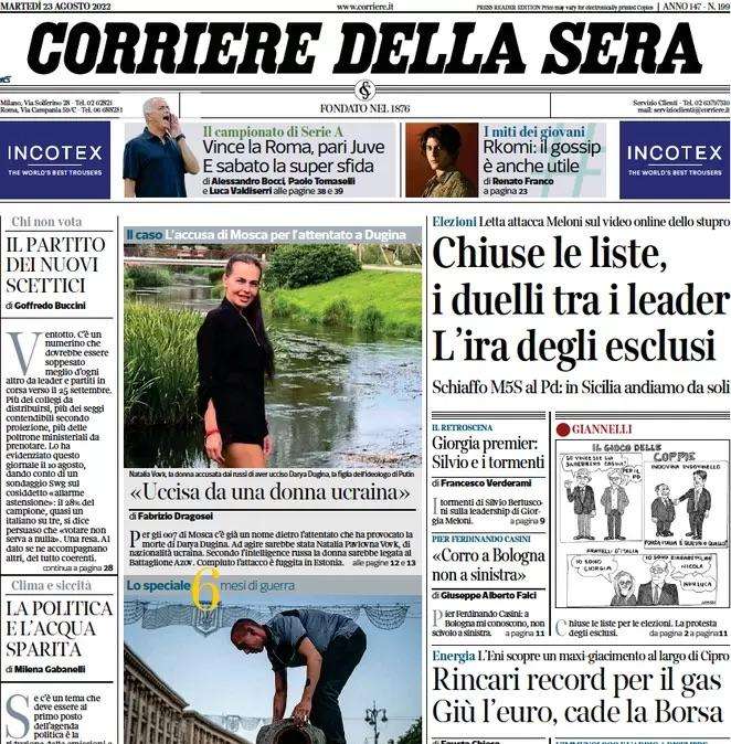 Corsera - Vince la Roma, pari Juve 