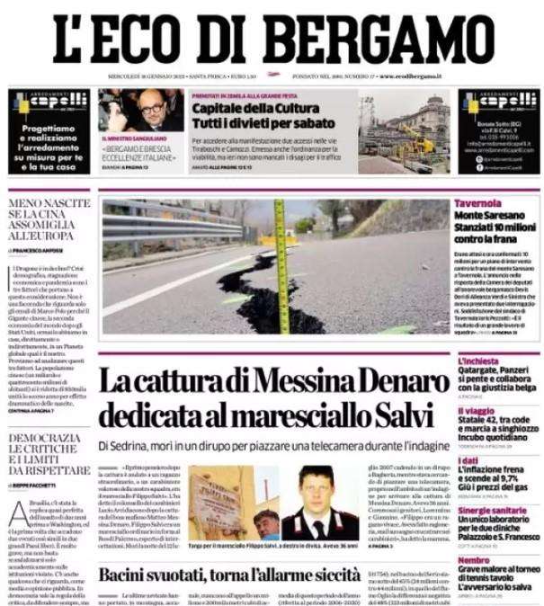 L’Eco di Bergamo - L’Atalanta si rituffa in coppa