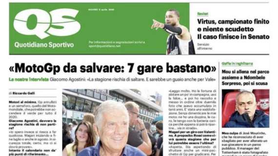 QS - Mou si allena e poi si scusa