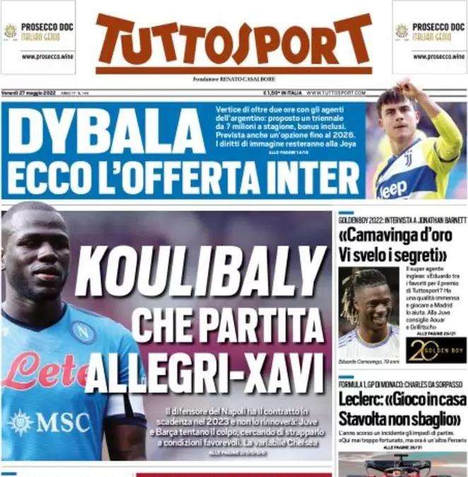 Tuttosport - Koulibaly, partita Allegri-Xavi