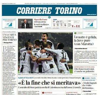 Corriere di Torino - La notte è gelida alla Juve pure con Marotta 