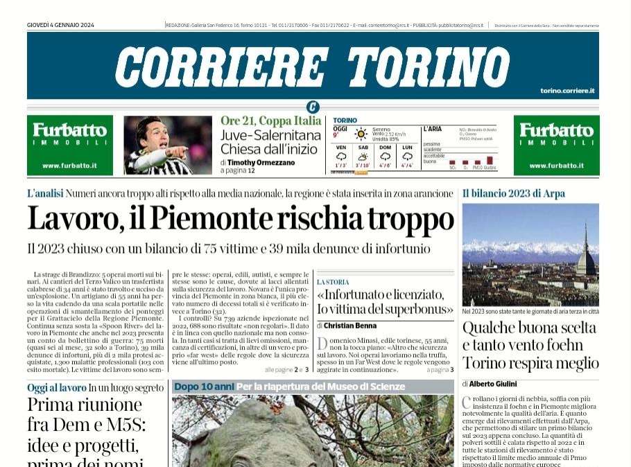Corriere di Torino - E’ la Juve del Made in italy