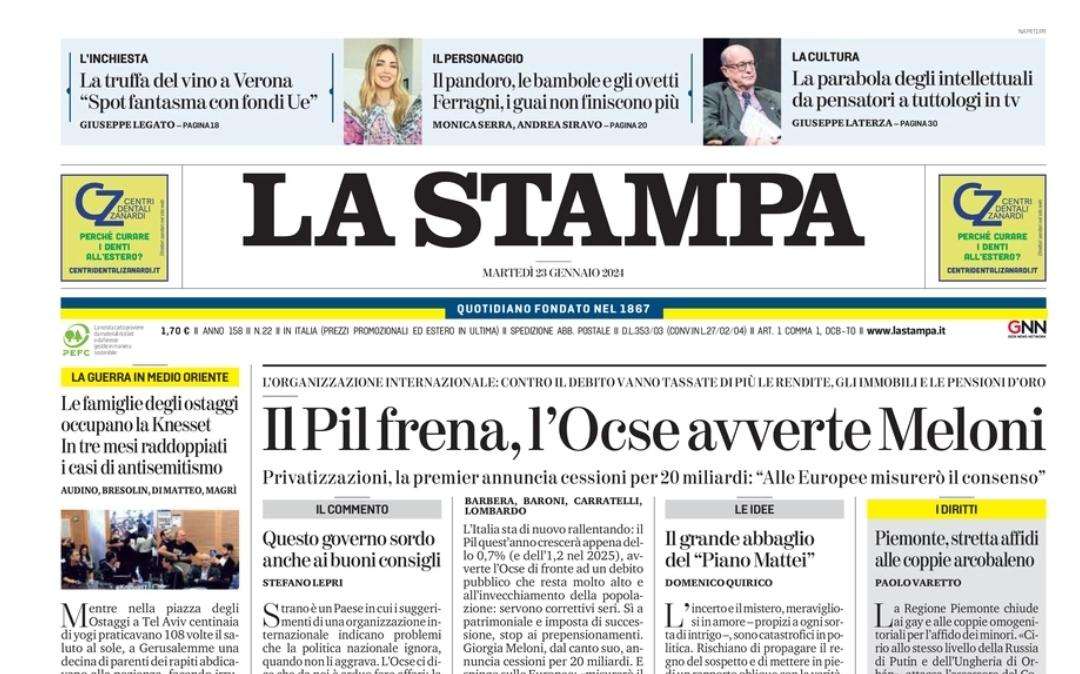 La Stampa - Un rombo nel cielo 