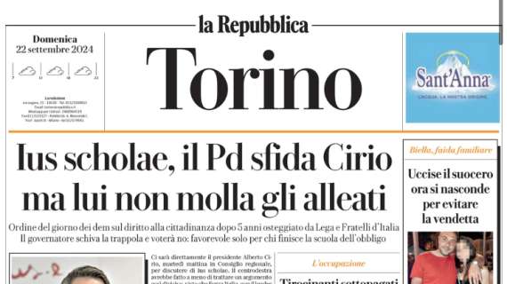 Repubblica Torino - Conte tiene ferma la Juventus per Motta un altro pari senza gol