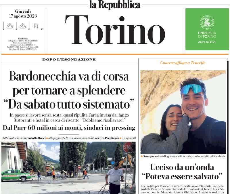 Repubblica Torino - Juve su Berardi, Singo diretto al Monaco