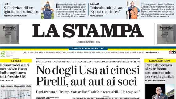 La Stampa - L’urlo di Tudor 