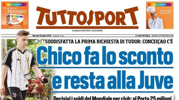 Tuttosport- Chico fa lo sconto e resta