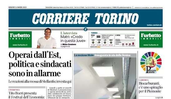 Corriere di Torino - Matri: “Credo in questa Juve”