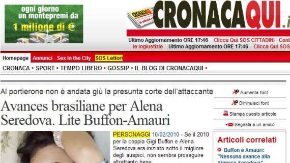 Buffon e Amauri smentiscono: "Nessuna avance alla signora Seredova"