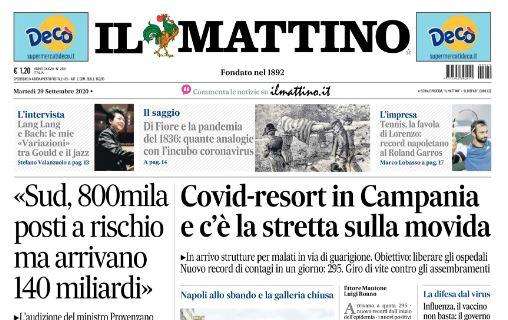 Il Mattino - Genoa, esami choc: quattordici positivi. Paura per il Napoli