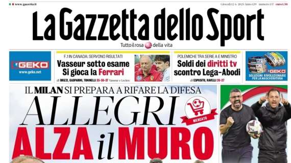 Gazzetta - Allegri alza il muro