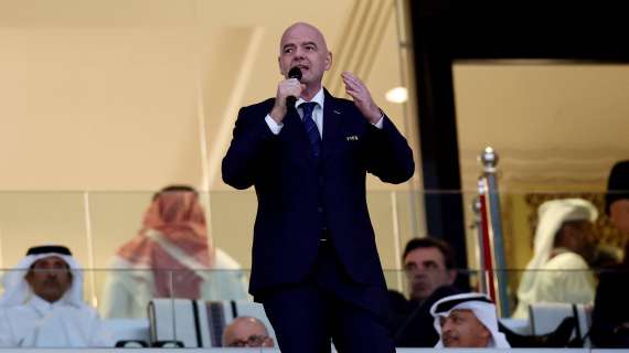 Il presidente della FIFA Infantino esulta per i gol dell'Inter: è polemica