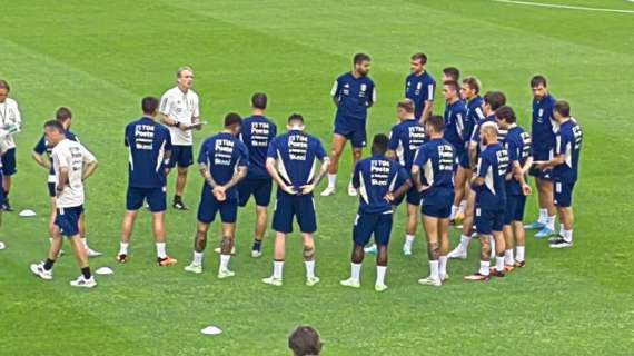 Italia, azzurri al lavoro a Coverciano: le immagini dell'allenamento