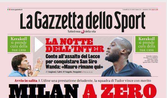 Gazzetta - Milan a zero