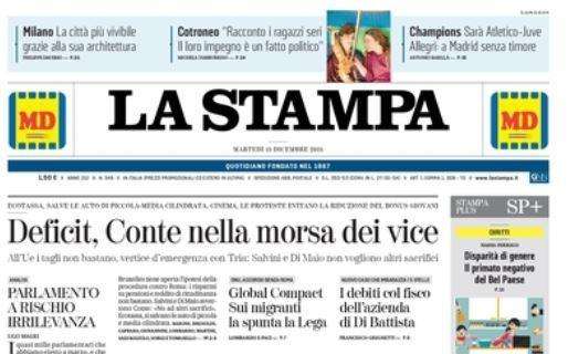 La Stampa - La Juve sfida l’Atletico