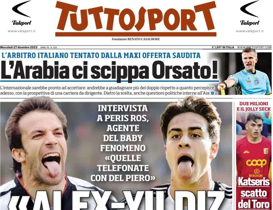 Tuttosport - Alex e Yildiz, linea calda 