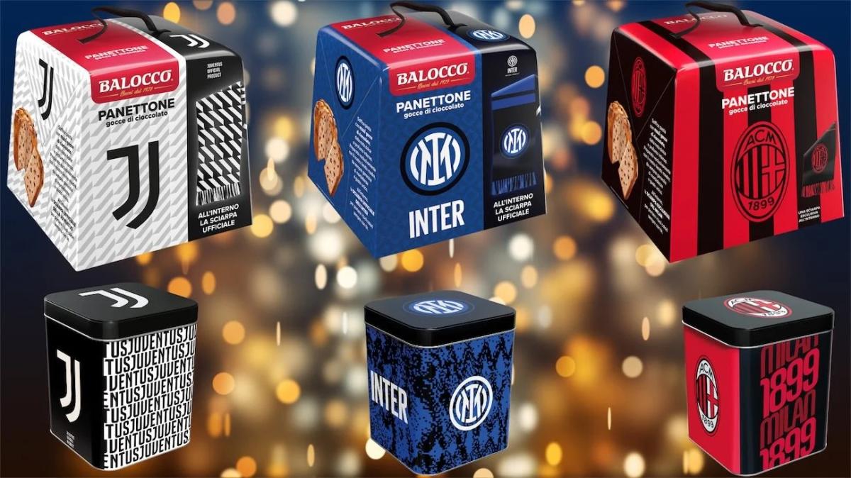 Balocco, ll Panettone si veste di nuovi design dedicati a Juventus, Inter e Milan
